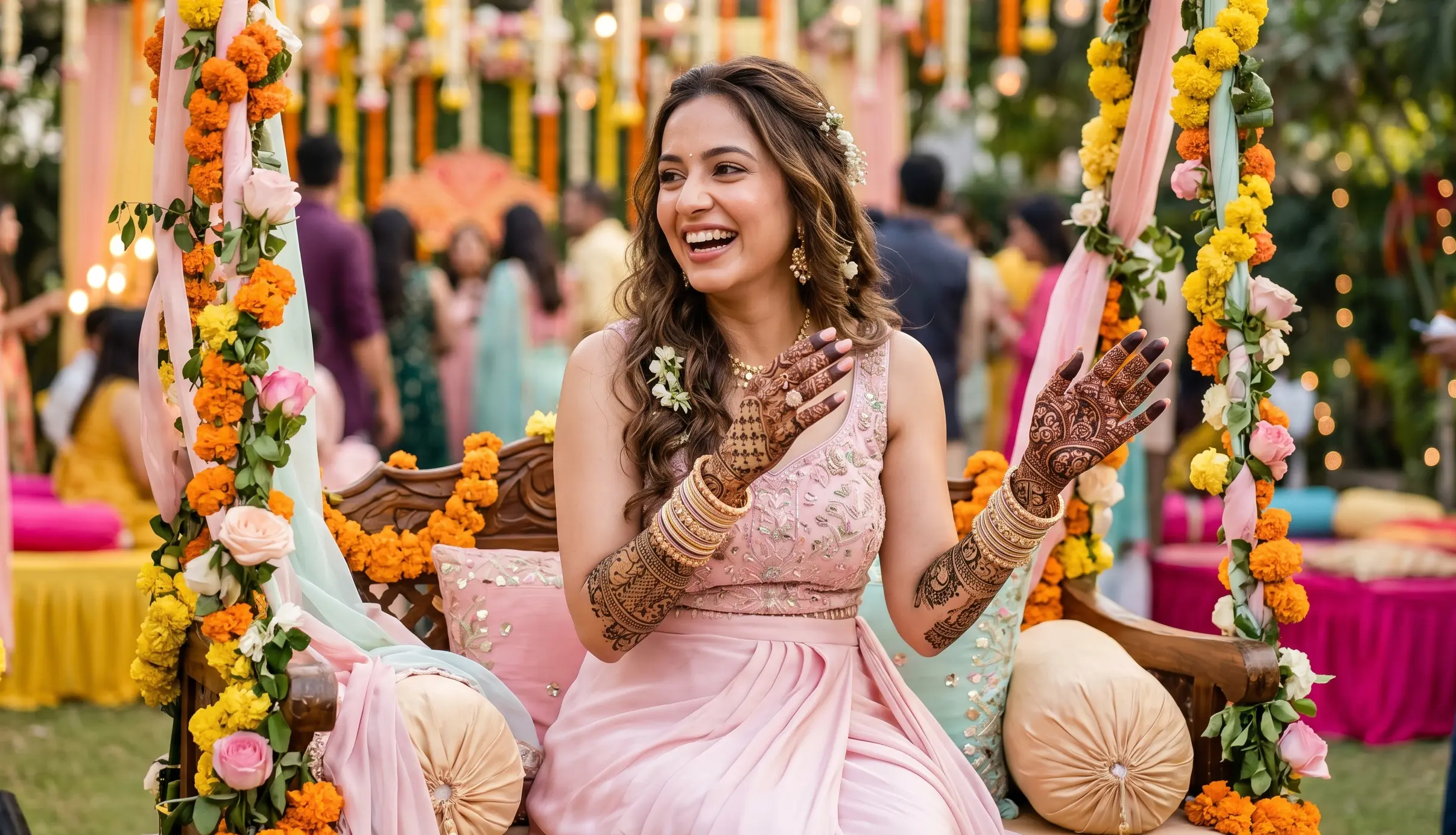 bridal mehandi makeup